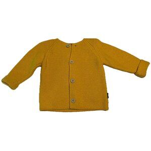 Reima X Moomin Infant 3-6 Months Yellow Wool Winter  Knit Sweater Button Up